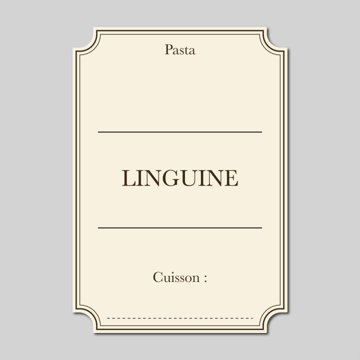 Étiquettes Pâtes