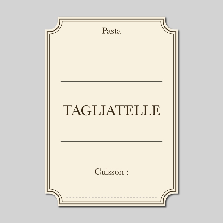 Étiquette Tagliatelle
