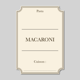 Étiquette Macaroni