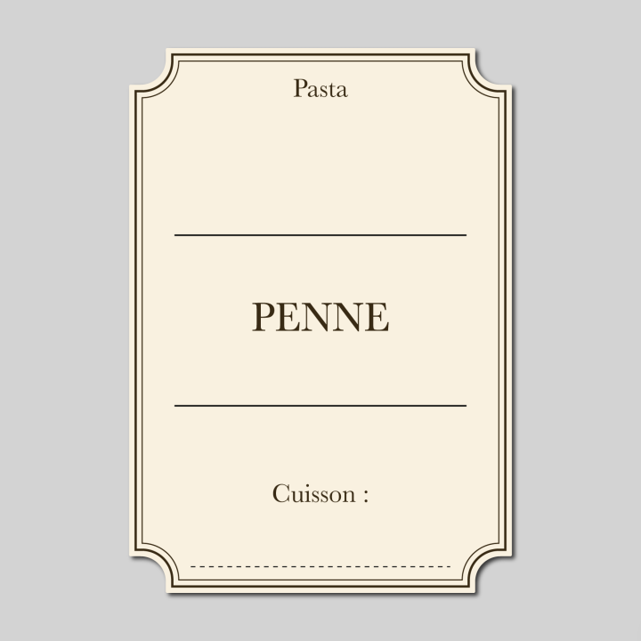 Étiquette Penne