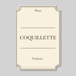 Étiquette Coquillette