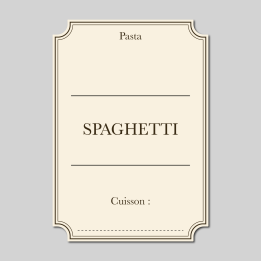 Étiquette Spaghetti