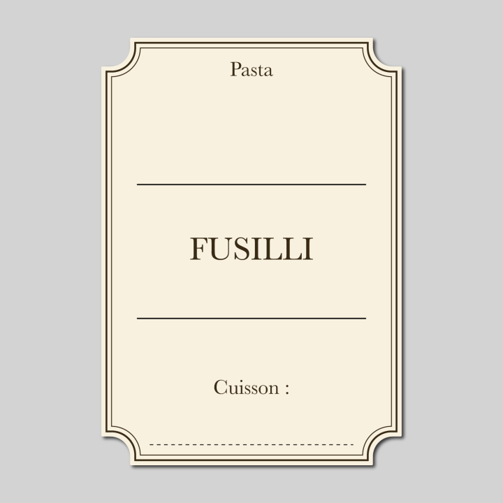 Étiquette Fusilli