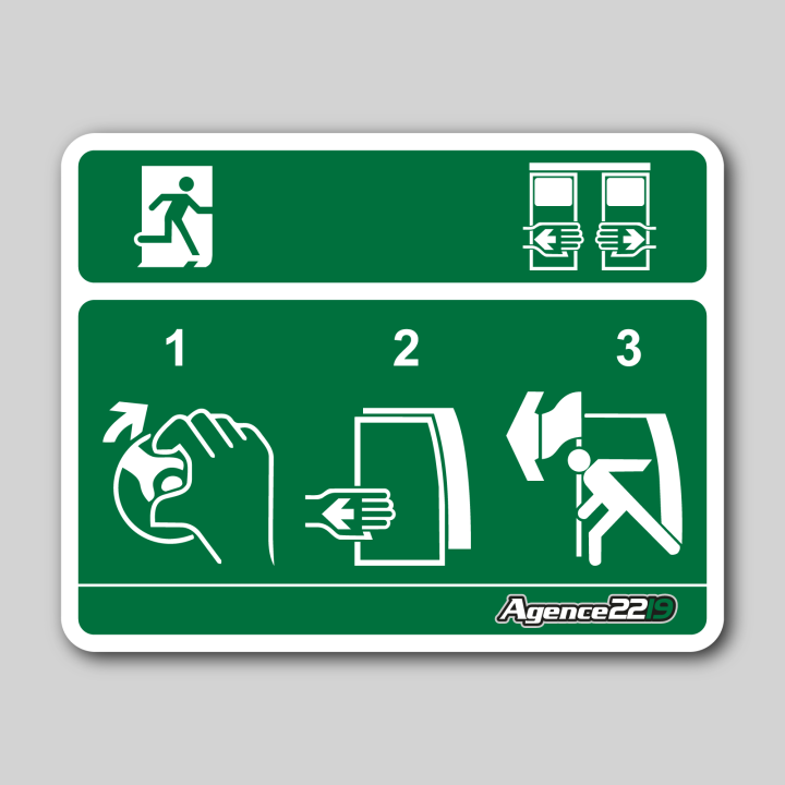 Sticker Ouverture de secours type "Mercedes"
