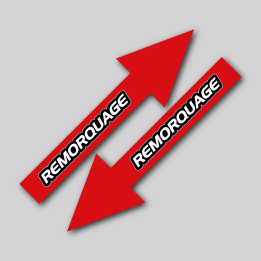 2 Flèches de remorquage 10cm