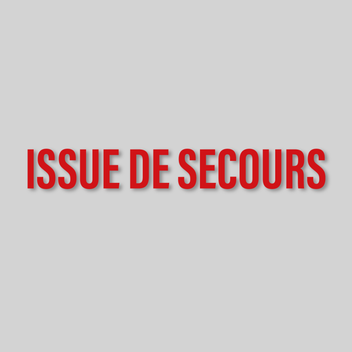 Lettrage Issue de secours