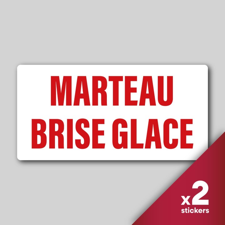 2x Stickers Marteau Brise Glace