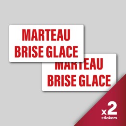 2x Stickers Marteau Brise Glace