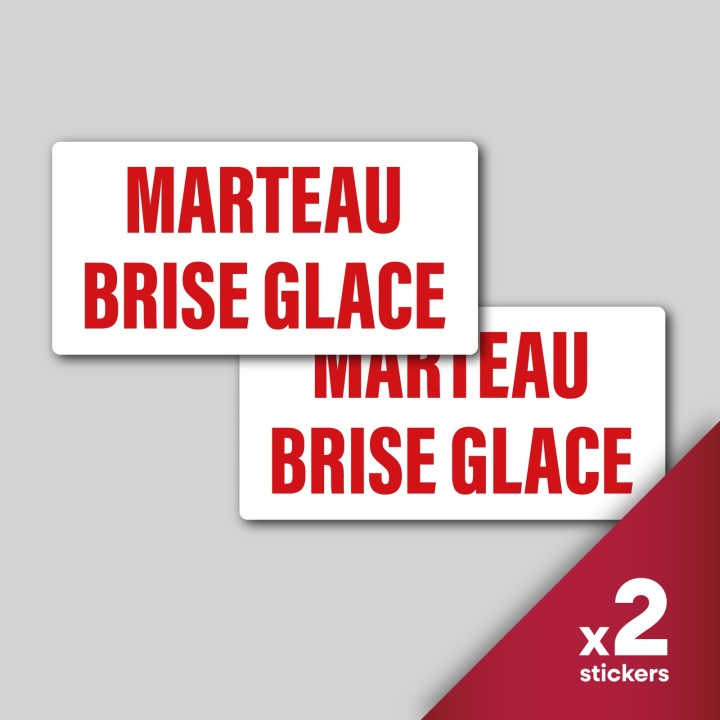 2x Stickers Marteau Brise Glace