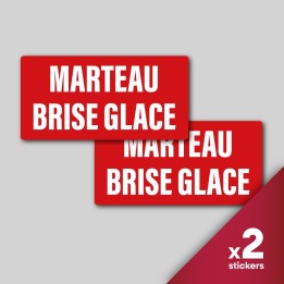 2x Stickers Marteau Brise Glace