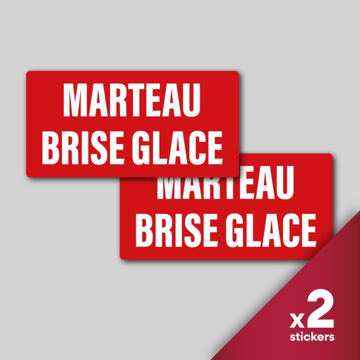 2x Stickers Marteau Brise Glace