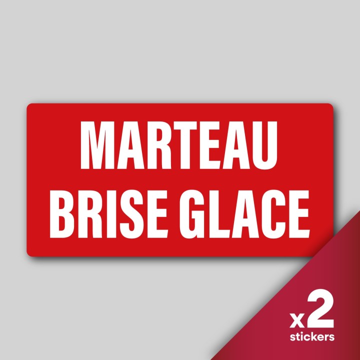 2x Stickers Marteau Brise Glace