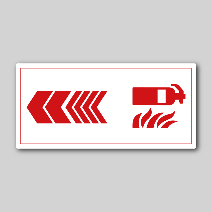 2x Stickers directionnels Extincteur