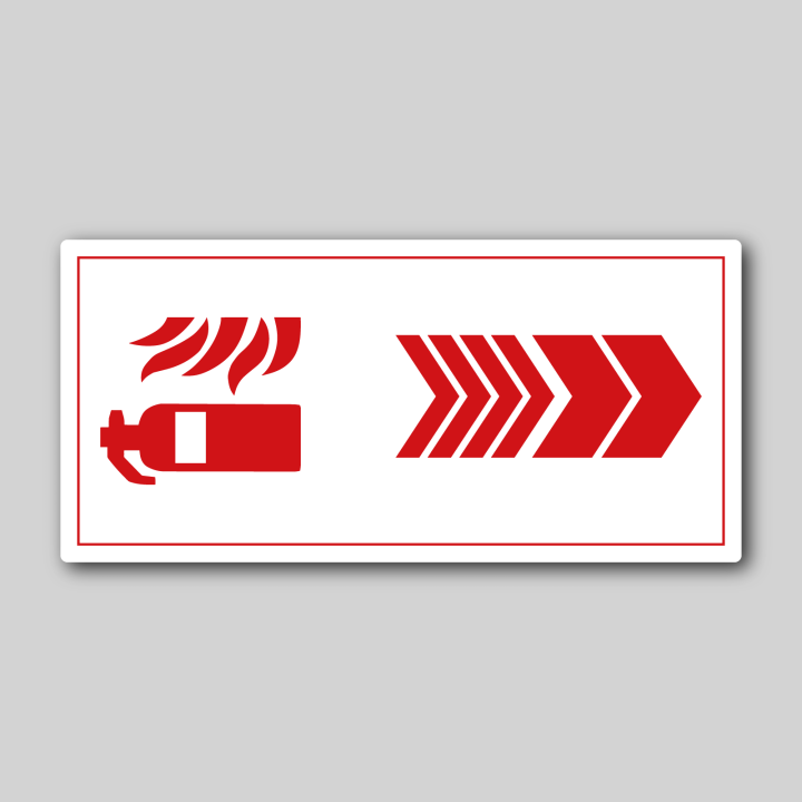2x Stickers directionnels Extincteur