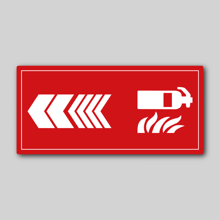 2x Stickers directionnels Extincteur