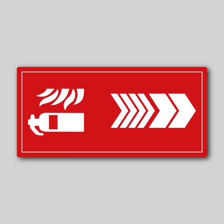 2x Stickers directionnels Extincteur