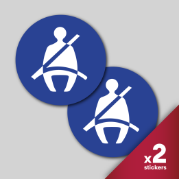 2x Sticker ceinture obligatoire