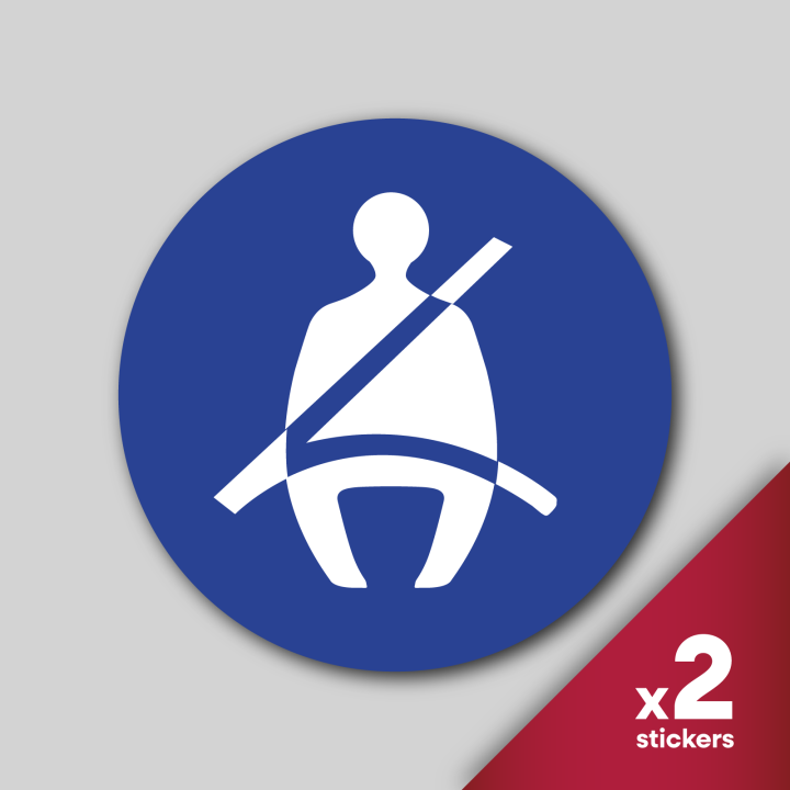 2x Sticker ceinture obligatoire