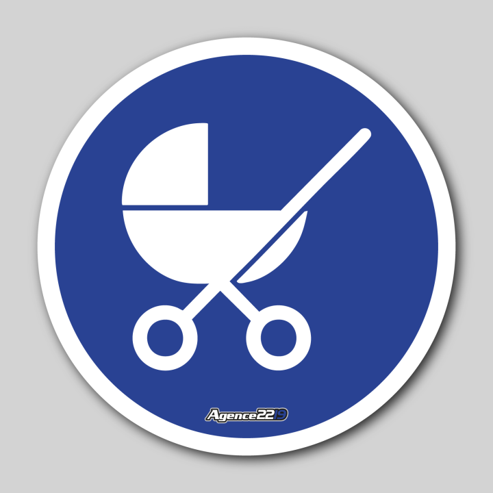 Sticker usager avec poussette