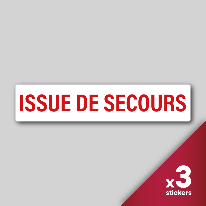 3x Stickers Issue de secours v1