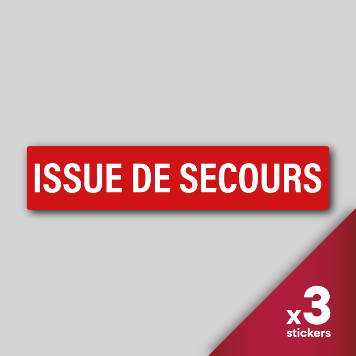 3x Stickers Issue de secours v2