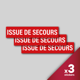 3x Stickers Issue de secours v2