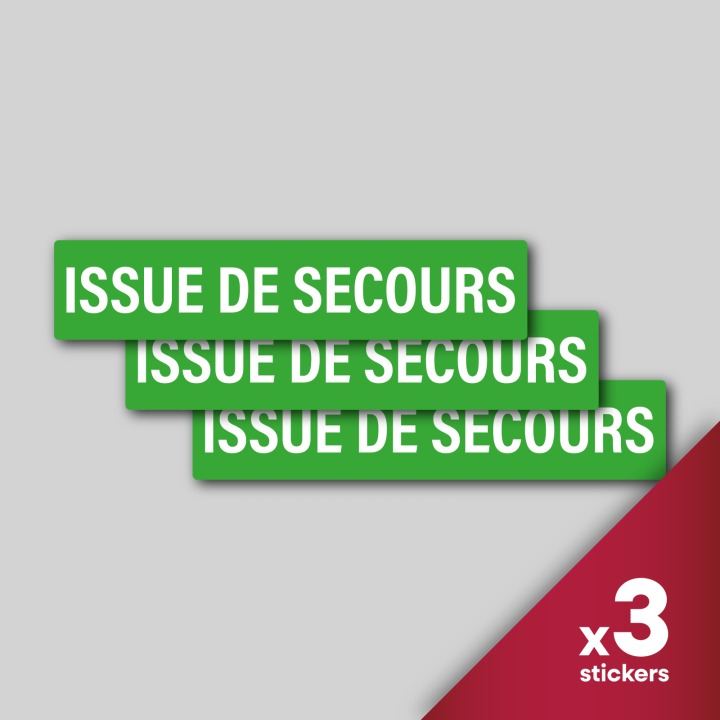 3x Stickers Issue de secours v3