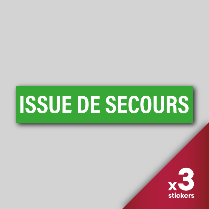 3x Stickers Issue de secours v3