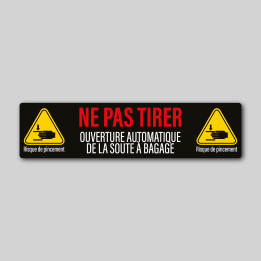 Sticker Ouverture Automatique de la Soute