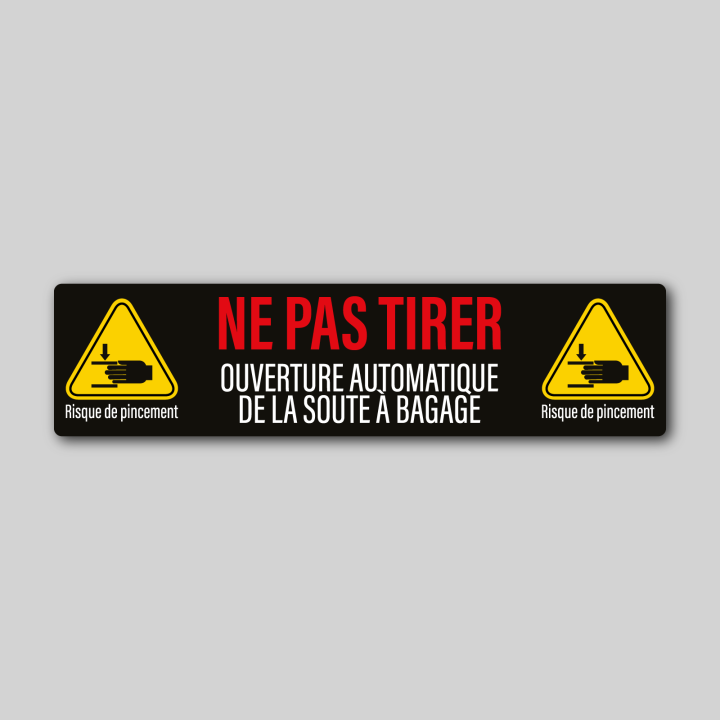 Sticker Ouverture Automatique de la Soute