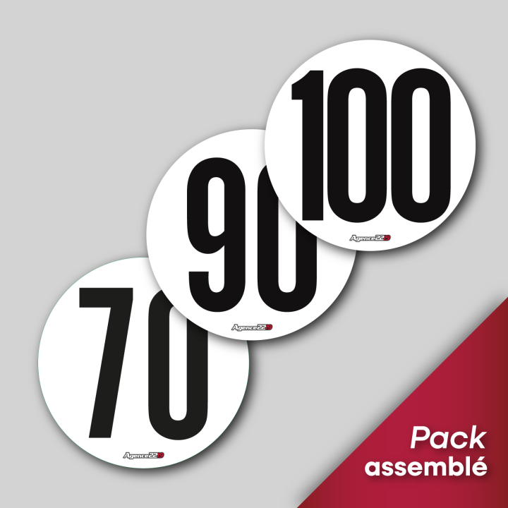 Pack Disque de vitesse 70 + 90 + 100km/h