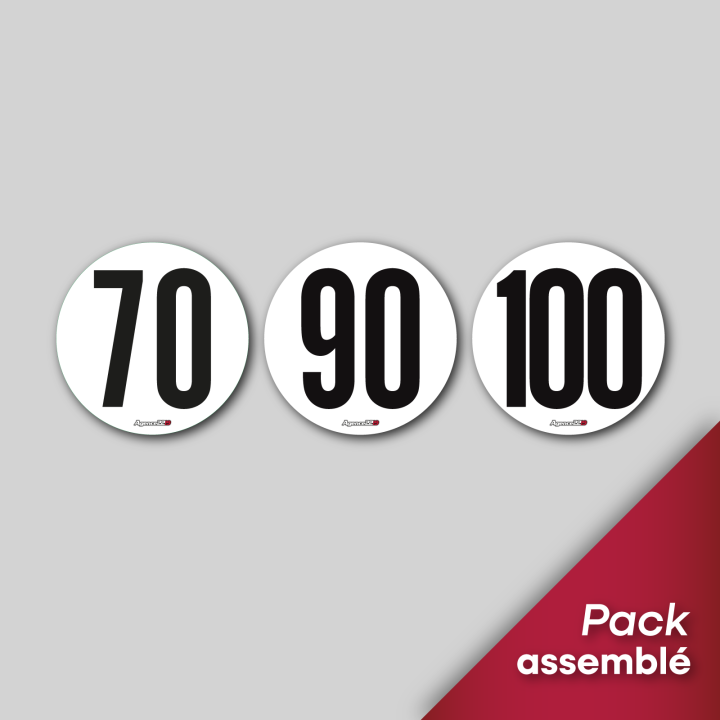 Pack Disque de vitesse 70 + 90 + 100km/h